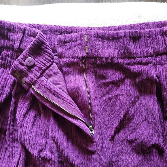 Farm Rio Corduroy Burgundy Wide-leg Trousers Womens XLarge - Picture 9 of 15